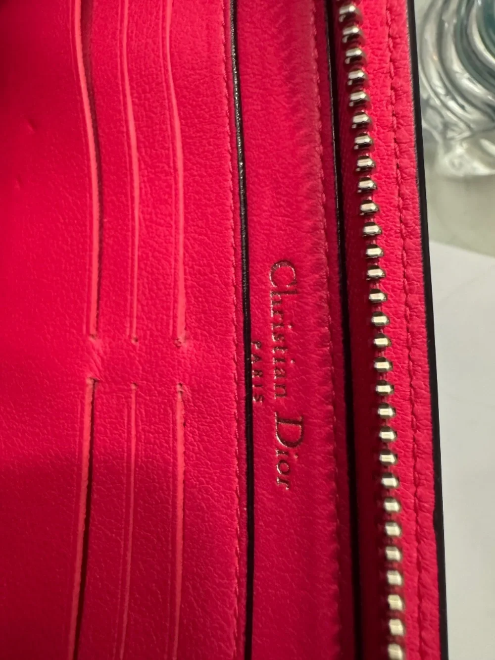 Dior full zip wallet